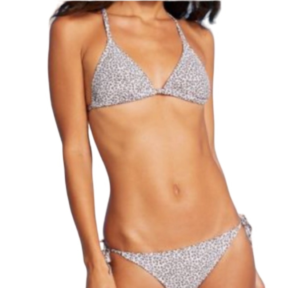 Triangle animal print bikini